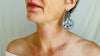 Vintage Oaxacan Filigree & Coral Earrings. Sterling Silver. Mexico. Frida Kahlo