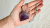 Huge Amethyst Pendant Necklace. Chunky Silver Chain. Sterling Silver. 2241
