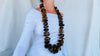 Huge Graduated Amber Chip Beaded Necklace. Mexican Amber. Dramatic and Gorgeous!