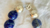 Lapis Lazuli Necklace. Large Spheres. Sterling Silver. 0821