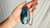 Labradorite Pendant Necklace. Heavy Sterling Silver Chain. 1335