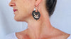 Vintage Mexican Arracadas. Sterling Silver & Moonstone! Oaxaca. Mexico. Frida Kahlo. 4401