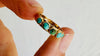 Turquoise and Gold Ring. Antique Stones and 14 kt Yellow Gold. Size 5.75