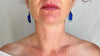 Lapis Lazuli & Sterling Silver Drop Earrings. 1186