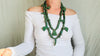Guatemalita Necklace | Mayan Jade Reproduction Jewelry | Handmade Guatemalan Artisan Accessory.
