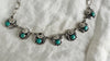 Silver & Turquoise Flowers Necklace. Taxco. Stunning! 0487