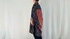 Vtg Hmong Indigo Wrap Shrug. Indigo Batik, Embroidered, Applique. Repurposed.
