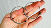 Vintage Large Kuchi Silver Hoop Earrings. Sterling Silver. 0691