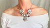 Doves & Flowers Silver Necklace. Taxco. Stunning! 1339