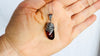 Red Amber Pendant on a Silver Chain. Sterling Silver. AP-587