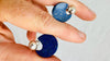 Lapis Lazuli Flat Hoop Earrings. Atelier Aadya. 4286