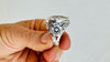 Rose Quartz Botanicals Cocktail Ring. Gorgeous Faceted Stone. Size 5.5. 4144