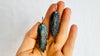 Carved Black Wings Earrings. Exquisitely Crafted Clam Shell and Sterling Silver Jewelry. Atelier Aadya. 2734