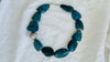 Blue Apatite, and Silver Necklace. Handmade Designer Beaded Jewelry.
