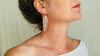Carved MOP Feather Earrings. Mother-of-Pearl and Sterling Silver Jewelry. Atelier Aadya. 2736