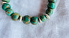 Guatemalita Jade Beaded Bracelet with a Sterling Silver Bead. 4410