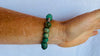 Guatemalita Jade Beaded Bracelet with a Sterling Silver Bead. 4407