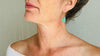 Santo Domingo Pueblo Turquoise Earrings. Kewa. Native American. 2761