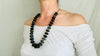 Long Fluorite and Silver Necklace. Handmade Beaded Jewelry. Beautiful Blue Stone. Statement Necklace.