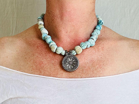 Ancient Roman Glass Necklace. Excavated, 0655