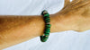 Guatemalita Jade Beaded Bracelet with a Sterling Silver Beads. 4422
