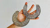 Huge Kuchi Hoop Earrings. Saw blade Afghani Hoops. 0859