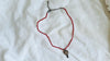Antique White Heart Silver Pendant Necklace. 2567