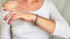 Crystal & Sterling Silver Bangle. India. 0341