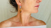 Amber & Sterling Silver Cast Hands Earrings. 0278