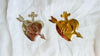 Hand Cast Milagro Hearts for Altar or Decoration. Gold and Silver.