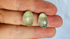 Faceted Prehnite Post Earrings. Sterling Silver. AP-458