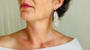 Carved MOP Feather Earrings. Mother-of-Pearl and Sterling Silver Jewelry. Atelier Aadya. 2736
