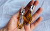 Amber & Bird Earrings from Mexico. Handmade of Sterling Silver. S/N. Statement Earrings