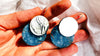 Chrysocolla and Sterling Silver Earrings. 2892