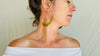 Karen Hill Tribe Earrings. Oversized Hoops. 24kt Gold Plated. Vermeil. 0682 SCRATCH N DENT