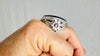 Amethyst Botanicals Ring. Handcrafted Sterling Silver Jewelry. Size 8. Stupendous Quality. 4135