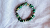 Guatemalita Jade Beaded Bracelet with a Sterling Silver Bead. 2847