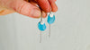 Turquoise & Silver Earrings. Handmade Sterling Silver Jewelry. Natural Sleeping Beauty Stone. 2702
