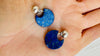 Lapis Lazuli Flat Hoop Earrings. Atelier Aadya. 4288