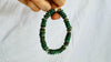 Guatemalita Jade Beaded Bracelet with a Sterling Silver Beads. 4422