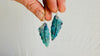 Chrysocolla Leaf Earrings. Sterling Silver. Atelier Aadya. 2355