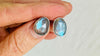Labradorite Post Earrings. Flashy Blue Stone. Handmade Sterling Silver Jewelry. Small Gift for Her. 0916