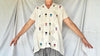 Mushroom Hand-Embroidered Gauze Blouse. All Cotton.