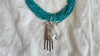 Turquoise and Silver Multi-Strand Necklace. 1374