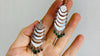 Vintage Guatemalan Earrings. Sterling Silver. Mayan. 0966