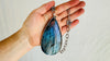 Labradorite Pendant Necklace. Heavy Sterling Silver Chain. 2382