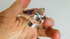 Oversized Labradorite Ring. Gorgeous Blue Stone. Adjustable Designer Ring. 4032