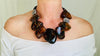 Dramatic Amber Necklace. Antique Sterling Silver Beads. Maximalist Designer Jewelry. IN COMPLIANCE with Etsy Regulations