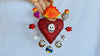 Mexican Heart and Skull Decor. Oaxaca, Mexico. Calaveras y Corazon.