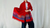Modern Rabari Wool Shawl And Throw. Handwoven, Hand Embroidered, Mirror work.